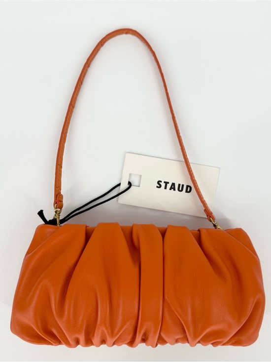 STAUD Handbags - STAUD Bean Convertible Shoulder Bag in Orange Nectarine